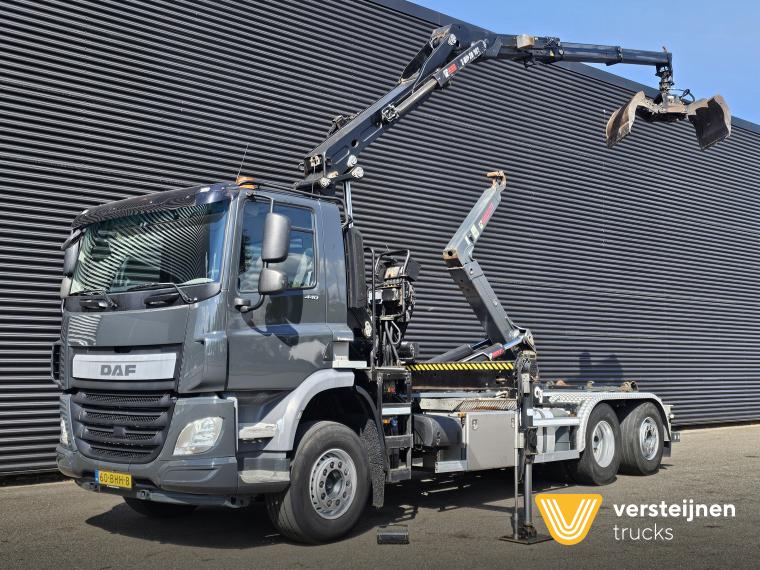 DAF DAF CF 440 6x2 HIAB Z KRAAN + HAAKARM SYSTEEM
